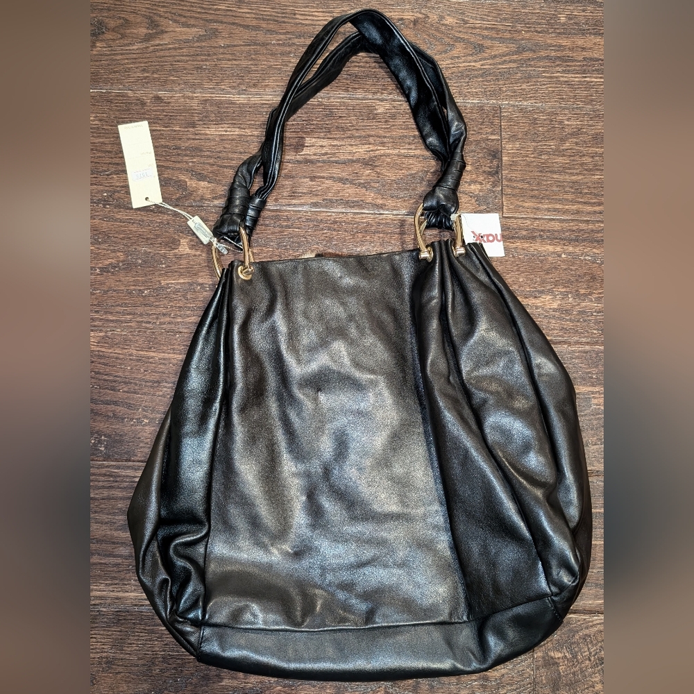 NWT Marco Buggiani Leather and Leopard Print Hide Hobo Shoulder Bag - Picture 7 of 9